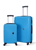 Para John 2-Pieces Hardside Travel Trolley Luggage Set Blue 20/28