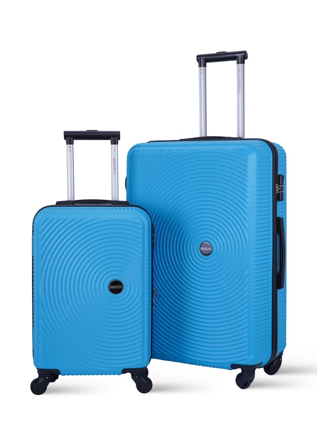 Para John 2-Pieces Hardside Travel Trolley Luggage Set Blue 20/28
