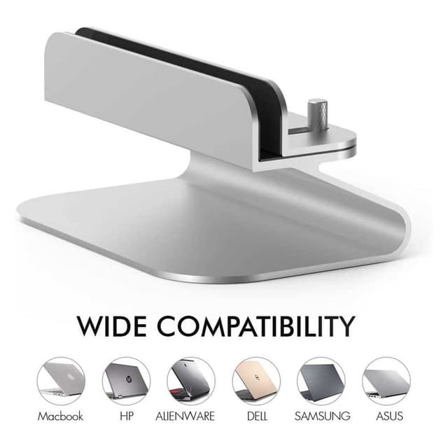 AhaStyle Adjustable Aluminium Vertical Laptop Stand - Silver [ ST07_SL ]
