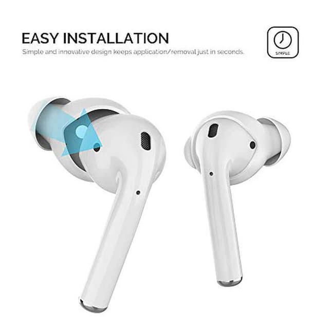 غطاء سماعات أذن ايربودز اهاستايل مقاس كبير عدد 3 أبيض AhaStyle Silicone Cover for Airpods
