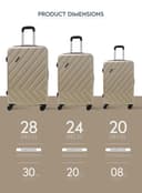 طقم شنط سفر 20/24/28 انش صلبة بارا جوهن 3 قطع سكري PARA JOHN Hard side ABS Luggage Trolley Set