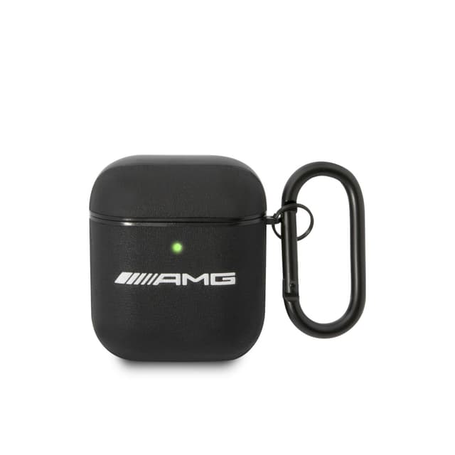 جراب سماعات ابل ايربودز 1/2 جلد مرسيدس اي ام جي أسود AMG Genuine Leather Case For Airpods 1/2 - 152331