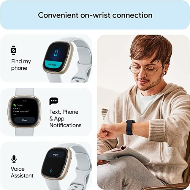ساعة يد الكترونية ذكية فيت بيت سينس 2 أبيض Fitbit Sense 2 Fitness Wristband