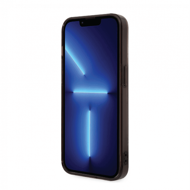 Ferrari Gradient PC/TPU Case With Allover Scuderia & Dyed Bumper For iPhone 14 Plus - Black [ FEHCP14MEAOK ]