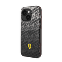 Ferrari Gradient PC/TPU Case With Allover Scuderia & Dyed Bumper For iPhone 14 Plus - Black [ FEHCP14MEAOK ]
