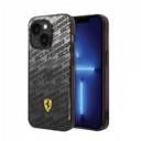 Ferrari Gradient PC/TPU Case With Allover Scuderia & Dyed Bumper For iPhone 14 Plus - Black [ FEHCP14MEAOK ]