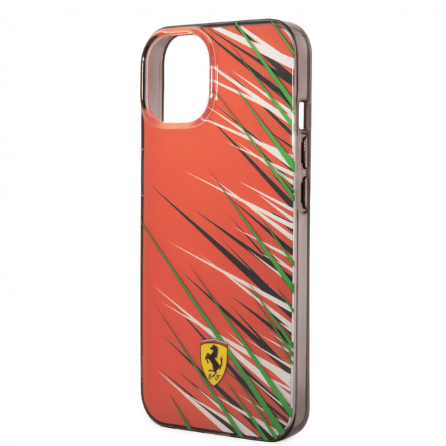 Ferrari PC/TPU Case With Double Layer Grass Print For iPhone 14 - Red [ FEHCP14SYPER ]