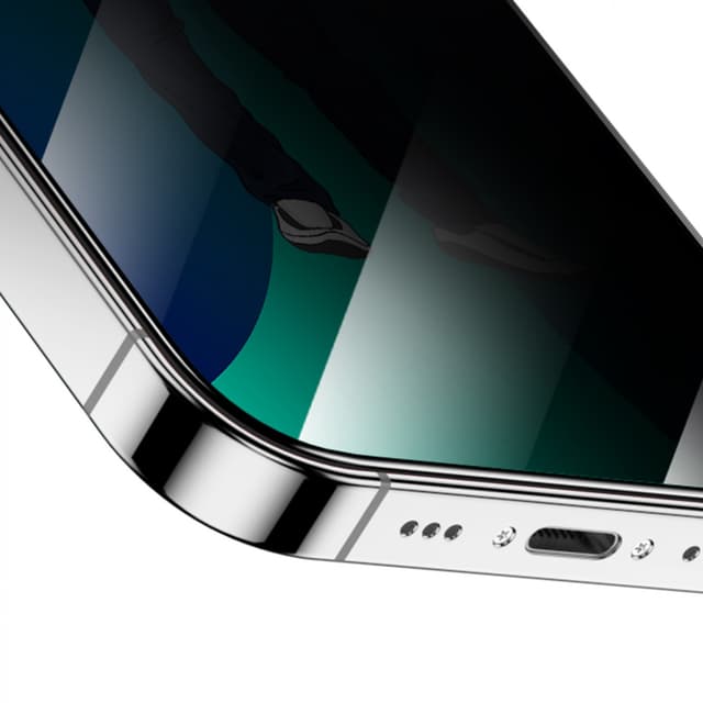 Green Lion Green 9H Steve Privacy Full Glass Screen Protector for iPhone 14 Pro ( 6.1" ) - Black [ GN9HSPY14P ]