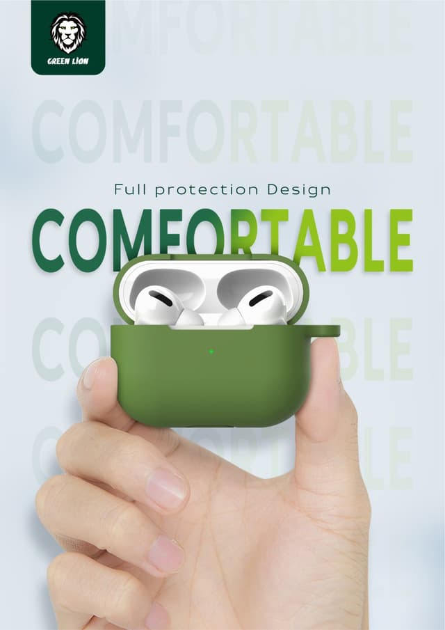 Green Lion Berlin Series Silicone Case for Airpods Pro 2 - Black [ GNBERLAIRPRO2BK ]