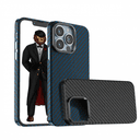 Green Lion Green Carbon Pro Case with Metal Camera Ring for iPhone 13 Pro Max ( 6.7" ) - Black [ GNCPROC13PMBK ]