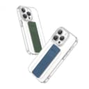 كفر ايفون 14 مع شريط مطاطي أزرق غرين Green London Slim Hybrid Case with Elastic Grip Band for iPhone 14 Blue