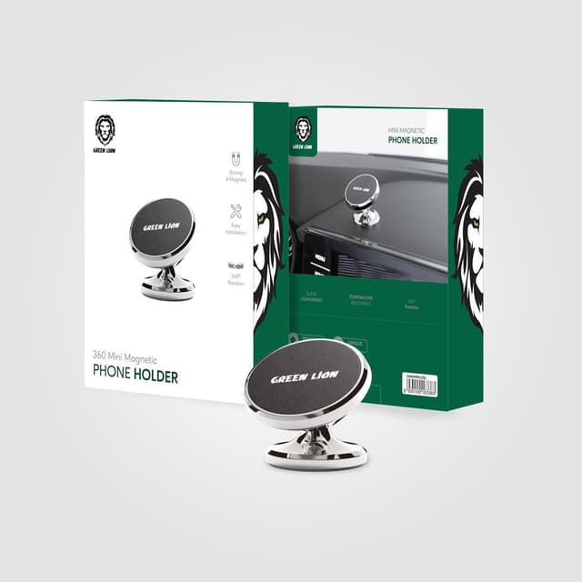 Green Lion Green 360 Mini Magnetic Phone Holder - Silver [ GNMMPHLDSL ]