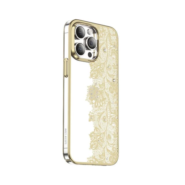 Green Lion Nature 2 Butterfly Case for iPhone 14 Pro ( 6.1" ) - Gold [ GNN2BT14PGD ]