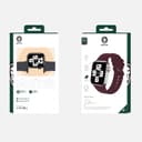 حزام ساعة ابل قياس 42/44/45 ملم سيليكون أحمر جرين Green Silicone Band with Buckle Watch Strap for Apple Watch 42/44/45MM Wine Red