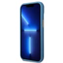 Guess PC/TPU 4G PU Case With Metal Camera Outline & Buttons For iPhone 14 Plus - Blue [ GUHCP14MHG4SHB ]
