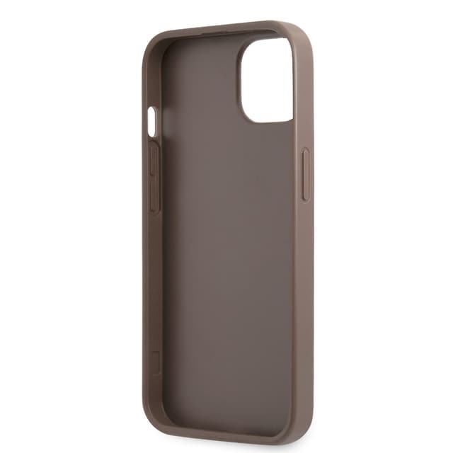 Guess 4G Double Card Triangle Hard Case for iPhone 14 Plus (6.7") - Brown [ GUHCP14MP4TPW ]