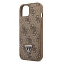 Guess 4G Double Card Triangle Hard Case for iPhone 14 Plus (6.7") - Brown [ GUHCP14MP4TPW ]
