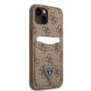 Guess 4G Double Card Triangle Hard Case for iPhone 14 Plus (6.7") - Brown [ GUHCP14MP4TPW ]