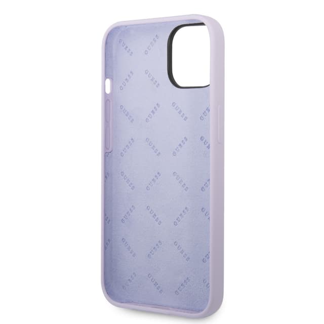 Guess Silicone PC Camera Script Logo Hard Case for iPhone 14 (6.1") - Purple [ GUHCP14SSLSMU ]