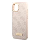 Guess Magsafe 4G PU Case With Metal Plate Logo For iPhone 14 Plus - Pink [ GUHMP14MU4GPRP ]