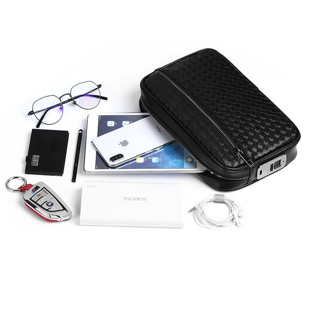 Leather Fingerprint Bag for Men