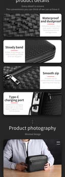 Leather Fingerprint Bag for Men