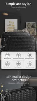 Leather Fingerprint Bag for Men