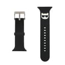 Karl Lagerfeld Strap Silicone Choupette Head Logo For Apple Watch 42/44MM - Black [ KLAWLSLCK ]