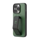 كفر ايفون جلد لجوال ايفون 14 برو بلون أخضر مع حامل تثبيت ليفيلو  Levelo Morphix Gripstand iPhone 14 Pro PU Leather Case Strom Forest Green