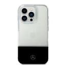 جراب ايفون 14 برو شفاف بشعار نجمة من مرسيدس بنز Mercedes-Benz Aluminium Case With Star Pattern For iPhone 14 Pro - Transparent