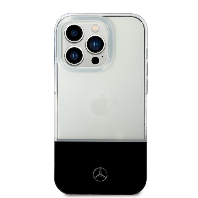 جراب ايفون 14 برو شفاف بشعار نجمة من مرسيدس بنز Mercedes-Benz Aluminium Case With Star Pattern For iPhone 14 Pro - Transparent