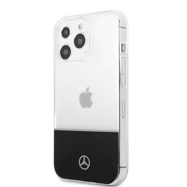 جراب ايفون 14 برو شفاف بشعار نجمة من مرسيدس بنز Mercedes-Benz Aluminium Case With Star Pattern For iPhone 14 Pro - Transparent