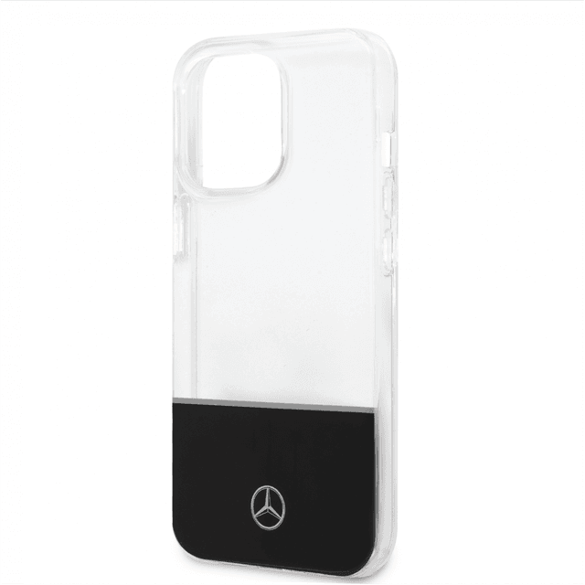 جراب ايفون 14 برو شفاف بشعار نجمة من مرسيدس بنز Mercedes-Benz Aluminium Case With Star Pattern For iPhone 14 Pro - Transparent
