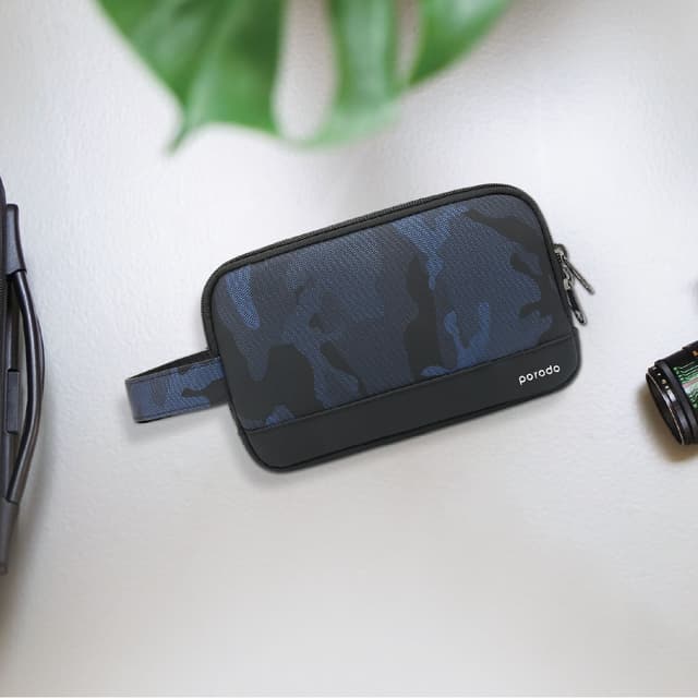 Porodo Lifestyle Multi-Compartment Camouflage Storage Bag 8.2" - Blue [ PD-BGCAMO82-BU ]