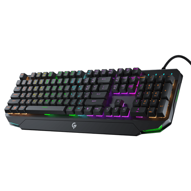 كيبورد ميكانيكي عربي 100 مليون نقرة بورودو Porodo Gaming Mechanical Full Keyboard Rainbow