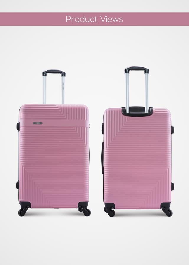 طقم شنط سفر 20/24/28 انش صلبة بارا جون 3 قطع زهري PARA JOHN Lightweight ABS Hard side Travel Luggage Trolley Bag Set