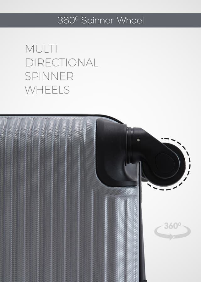 Para John Lightweight 3-Pieces Abs Hard Side Travel Luggage Trolley Bag Set With Lock For Men / Women / Unisex Hard Shell Strong