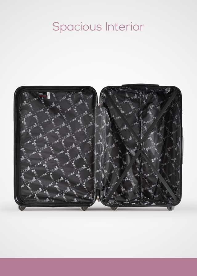 طقم شنط سفر 20/24/28 انش صلبة بارا جون 3 قطع زهري PARA JOHN Lightweight ABS Hard side Travel Luggage Trolley Bag Set