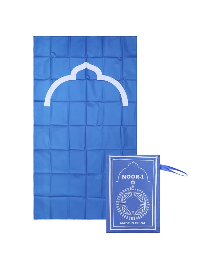 Noor-1 Portable Steady Pocket Prayer Mat Musalla For Islamic Prayer Travel Friendly Prayer Rug With Carry Pouch