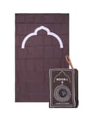 Noor-1 Portable Steady Pocket Prayer Mat Musalla For Islamic Prayer Travel Friendly Prayer Rug With Carry Pouch And Qibla Finder