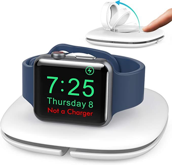 ستاند شاحن ساعة ابل قابل للطي اهاستايل أبيض Ahastyle ABS Foldable Charger Stand For Apple Watch