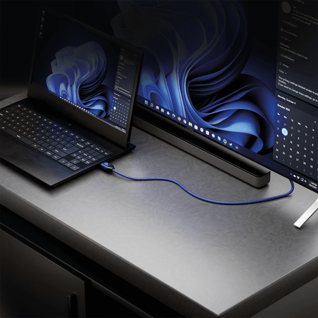 سلك اتش دي طويل 10K مطلي بالذهب 3 متر بورلوجي Powerology HDMI to HDMI Cable