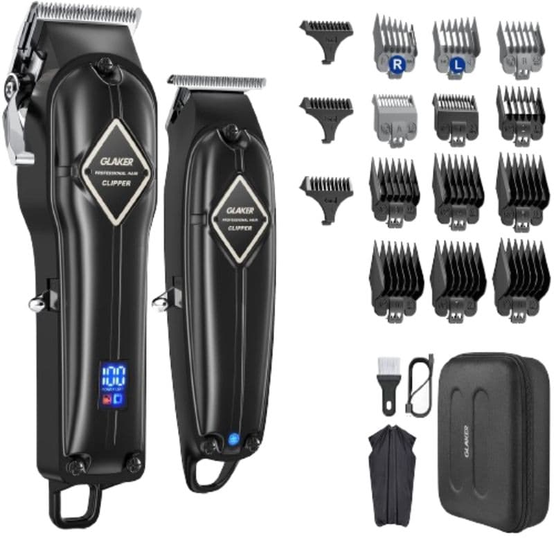 Glaker K11S+I11 Hair Clipper Set High Performance Pro Clipper Kit Cordless