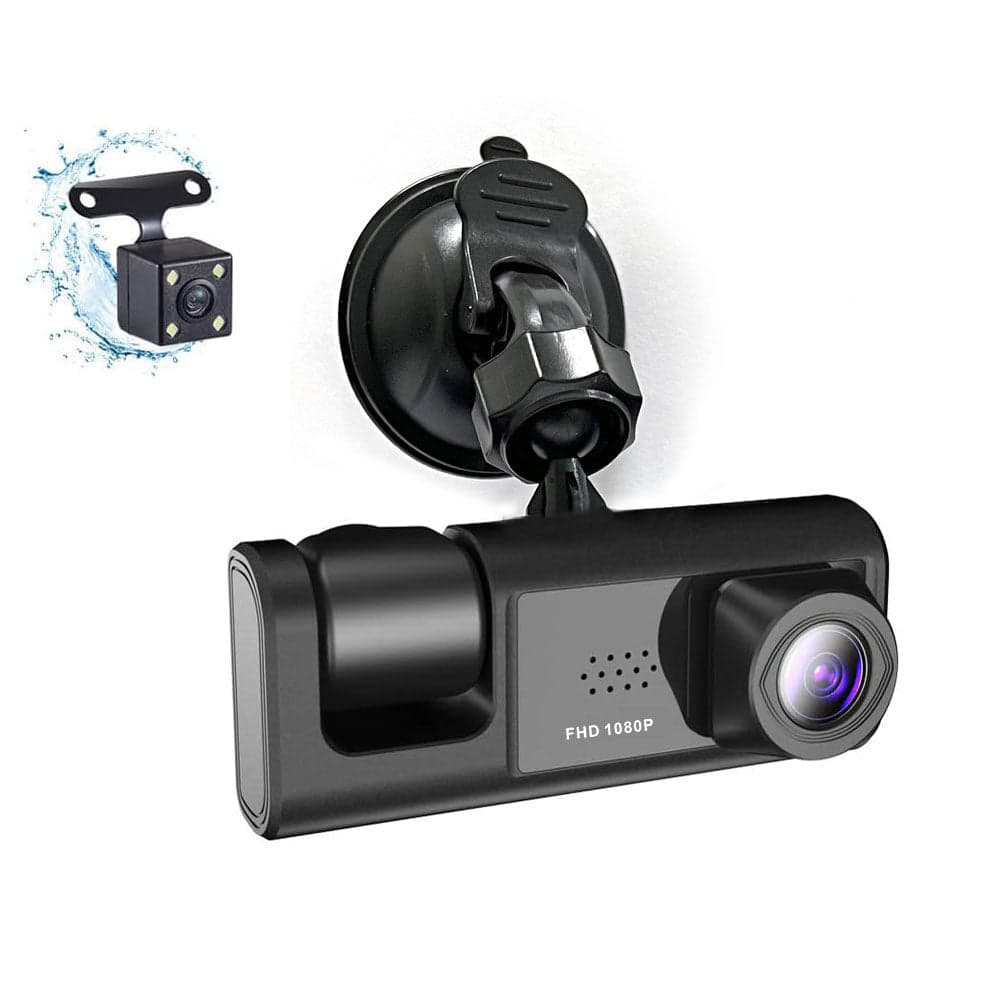 داش كام اماميه وخلفيه للسيارة كروني اس 11 مع رؤية ليلية Crony S11 Three-Camera dashcam