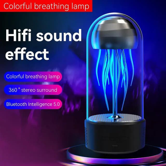 Creative Jellyfish Bluetooth Speaker Colorful Lamp