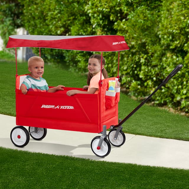 Radio Flyer 3 In 1 EZ Fold Wagon with Canopy