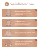 جهاز إزالة الرؤوس السوداء مع كاميرا جيستشو Jisszhou Blackhead Remover Vacuum with Camera And 4 Suction Heads