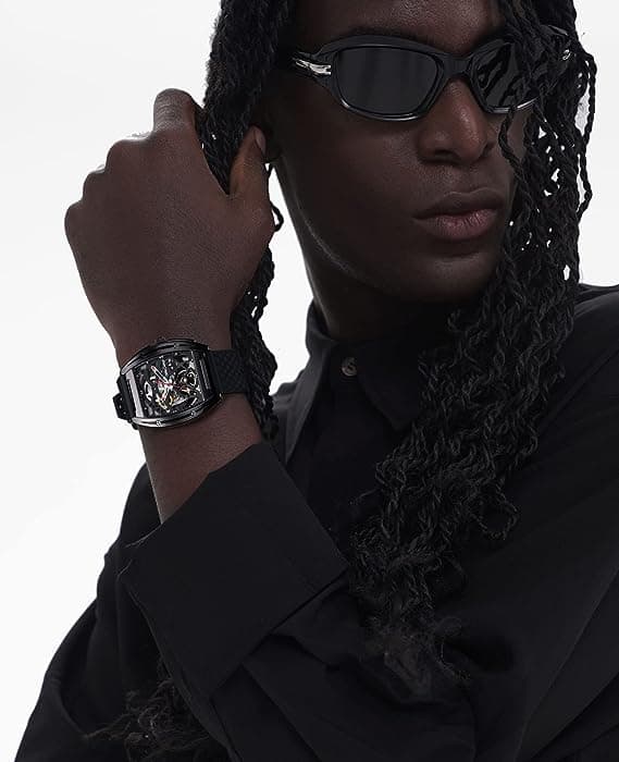 ساعة رجالية فخمة ميكانيكية سيجا ديزاين Ciga Design Watch Automatic Mechanical Skeleton Wristwatch