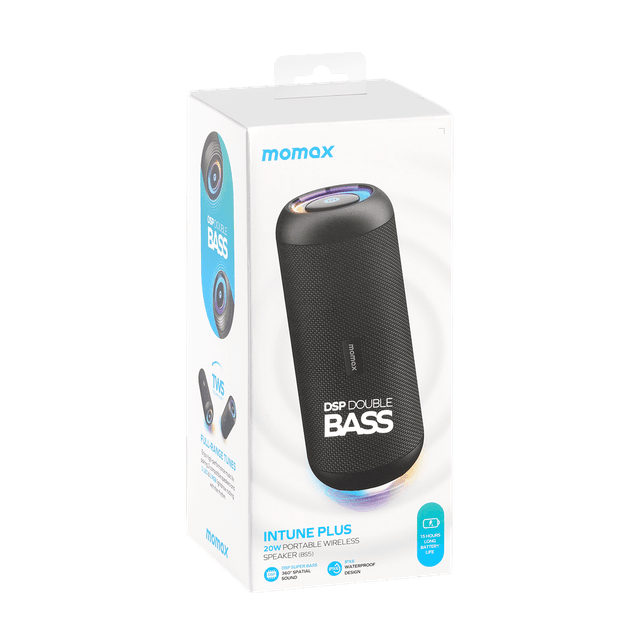 Momax intune plus bluetooth wireless speaker black