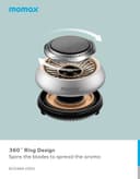 فواحة سيارة ايكو 360 تعمل بالطاقة الشمسية لون فضي من موماكس Momax eco360 solar car aroma diffuser